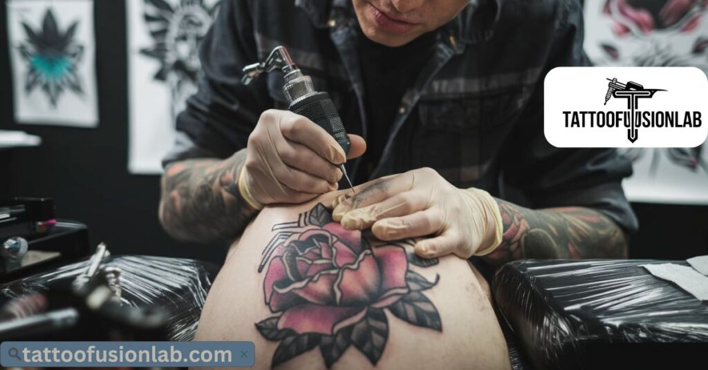 flower chest tattoo for male