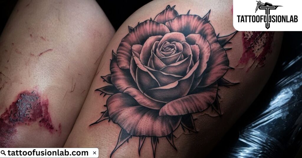 Rose Tattoo Designs For Thigh