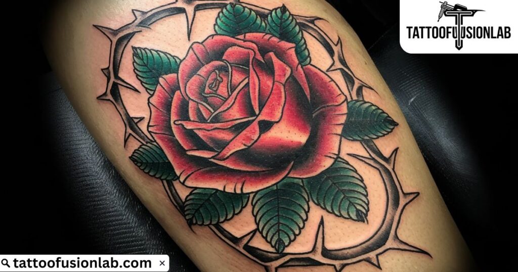  Rose Tattoo Designs For Thigh