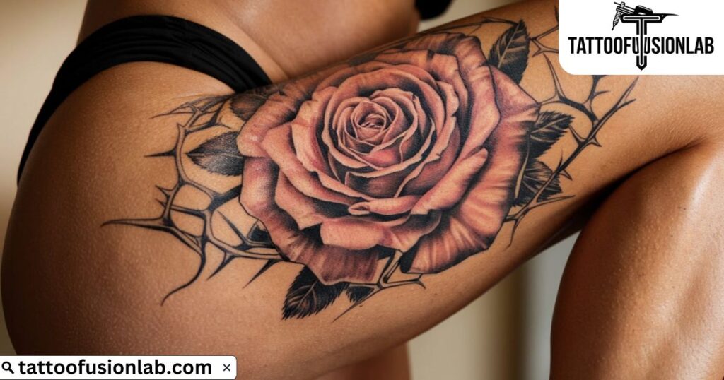 Realistic 3D Rose Tattoos